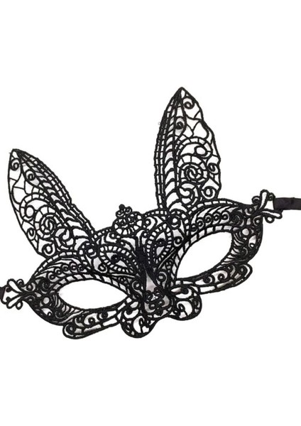 Siyah Dantel Kesim Balo Parti Maskesi 7 No fırsatları
