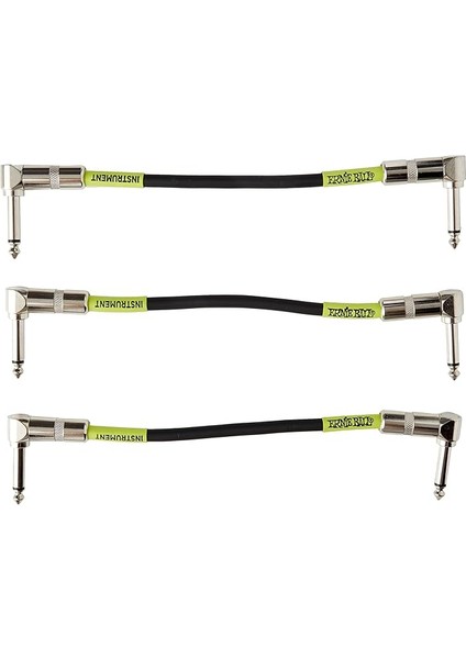 Ball 6" Çift Açılı Ara Kablolar 3'lü Paket Siyah