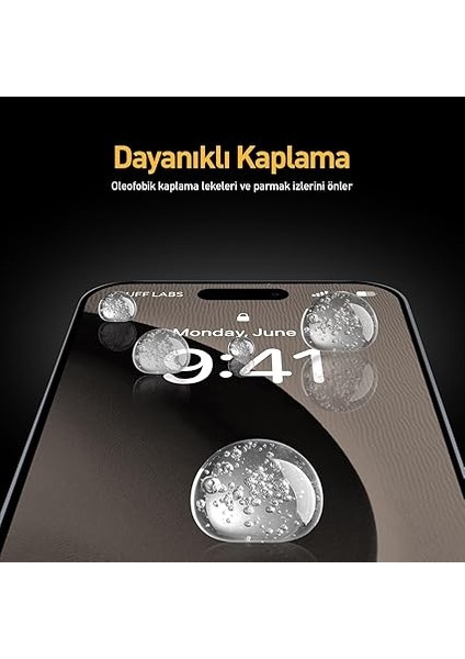 Labs iPhone 16 Serisi ile Uyumlu 5d Easyfit 2 Adet Kolay Uygulama Aparatlı Ekran Koruyucu Temperli Cam, iPhone 16 Pro Max, Şeffaf indirimleri