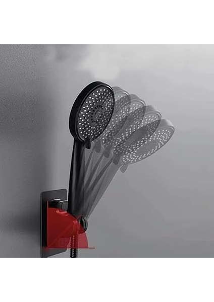 Siyah Askılıklı 3m Yapışkanlı Banyo Duş Mafsalı Duş Başlığı Askısı 15 kg Taşıma Kapasiteli Mafsal Tutacak indirimleri