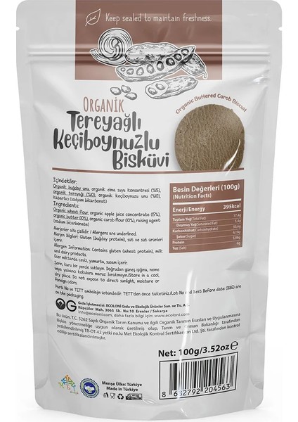 Buğz Og Natural Organik Tereyağlı Keçiboynuzlu Bisküvi (100 Gr) fiyatları