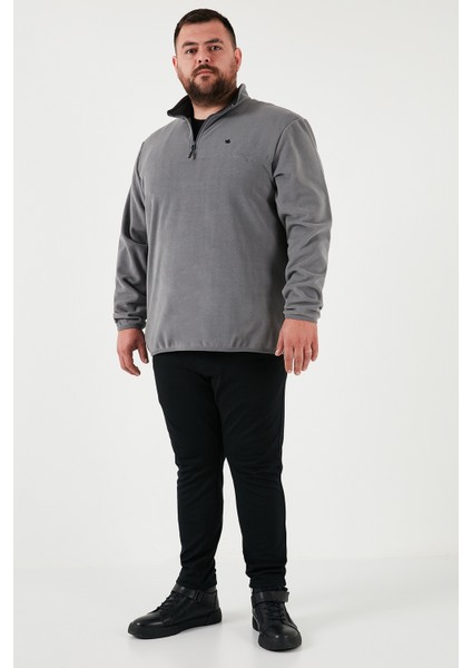 Regular Fit Anti-Pilling Büyük Beden Dik Yaka Kışlık Şardonlu 2'li Paket Polar Erkek POLAR 5906001BS2 modelleri