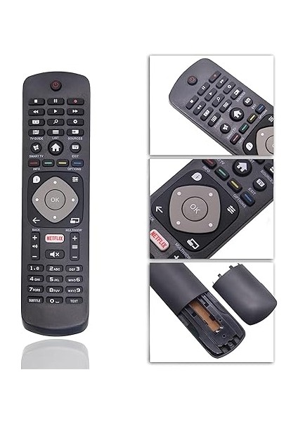 Philips Evrensel LCD LED 3D Hd Akıllı Tv Için Philips Tv Yedek Uzaktan Kumandası, Netflix ile - Kurulum Gerekmez modelleri