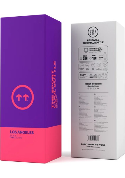 Olympıc Serisi Los Angeles Çelik Suluk - 950ML - Çok Renkli