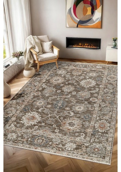 Flora FL009 Çok Renkli Hav Toz Vermez Salon Mutfak Koridor Oturma Odası Yolluk Halı Makine Halısı