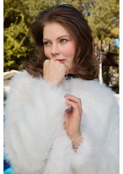 Suni Kürk Crop Ceket fırsatları