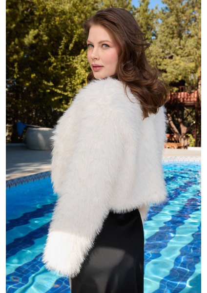 Suni Kürk Crop Ceket indirimleri