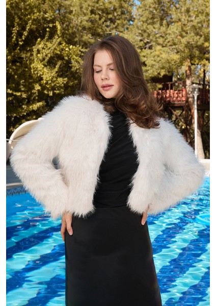 Suni Kürk Crop Ceket