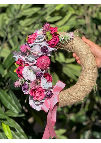 Yapay Çiçekli Kapı Süsü No:12