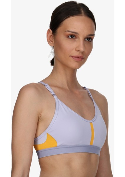 Training Indy Dri Fit Light Support Bra Jungle Kadın Spor Sütyen Lila-Sarı modelleri