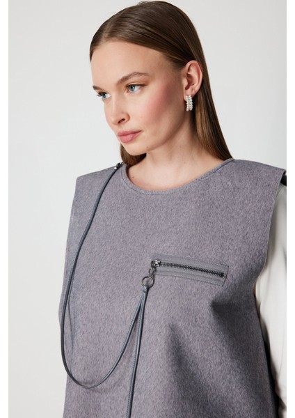 Fermuar Detaylı Aksesuarlı Süveter 66937 fiyatları