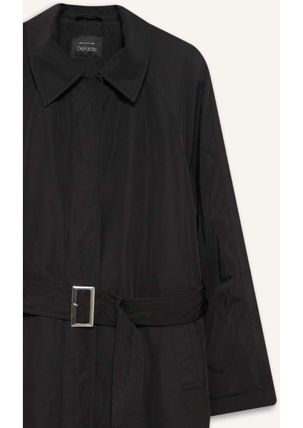 Regular Fit Kemerli Fermuarlı Uzun Trençkot F2100AX25WN