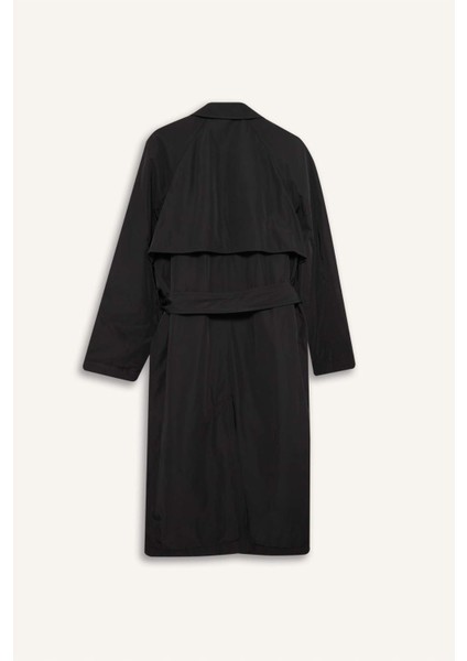 Regular Fit Kemerli Fermuarlı Uzun Trençkot F2100AX25WN