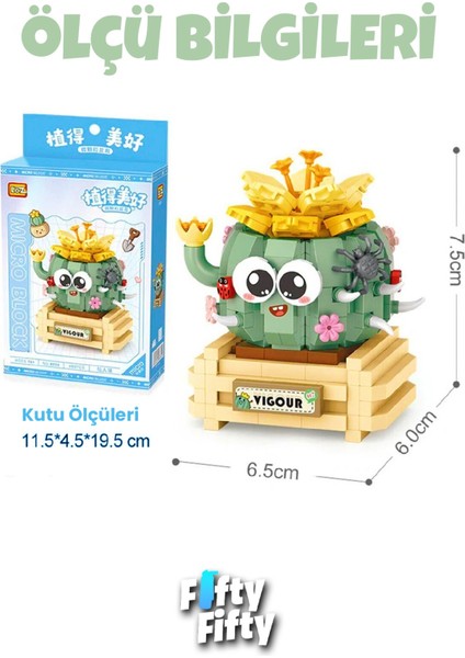 Loz Mikro Blok Serisi Kaktüs Figürü 450 Parça Oyuncak Yapım Seti FFLZ-8834 fiyatları