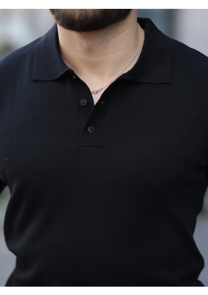 Basic Düğmeli Pamuklu Triko Tshirt modelleri