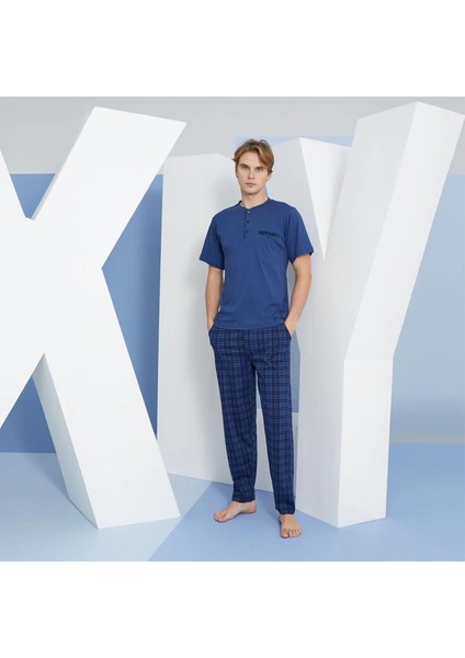 Erkek Kısa Kollu Midi Yaka Yazlık Pijama Takımı 2118 fiyatları