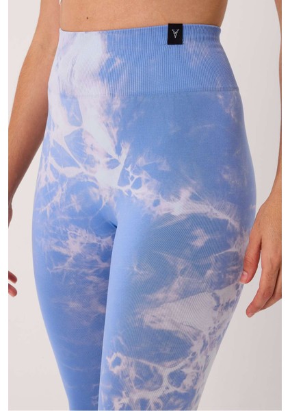 Spor Tayt Batik Desenli Dikişsiz Esnek ve Toparlayıcı Push Up Kadın Tayt indirimleri