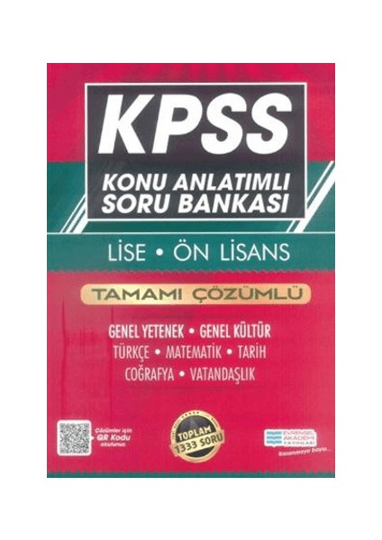 2024 Kpss Lise - Ön Lisans Konu Anlatımlı Soru Bankası