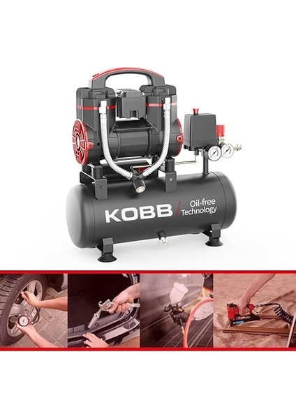 KBK8S 1.2hp 8lt 8bar Yağsız Sessiz Taşınabilir Hava Kompresörü indirimleri