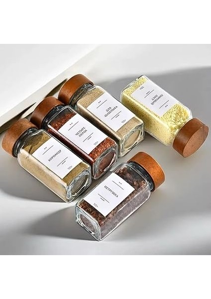 Home 12'li Bambu ve Akasya Kapaklı Cam Baharatlık Seti 120 ml - Doğal Ahşap Kapaklı, Şeffaf Cam, Sağlıklı ve Şık Baharat Kavanozları (Akasya Kapak) fiyatları