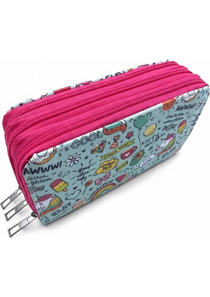 Üç Gözlü Lastikli Kalemlik Unicorn Su Yeşili fırsatları