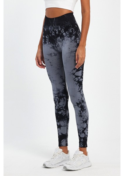 Spor Tayt Batik Desenli Dikişsiz Esnek ve Toparlayıcı Push Up Kadın Tayt fiyatları