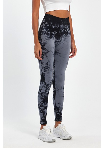 Spor Tayt Batik Desenli Dikişsiz Esnek ve Toparlayıcı Push Up Kadın Tayt modelleri