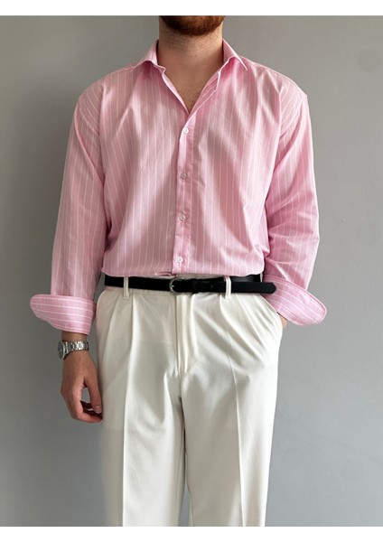 Old Money Rahat Kalıp Çizgili Gömlek fiyatları