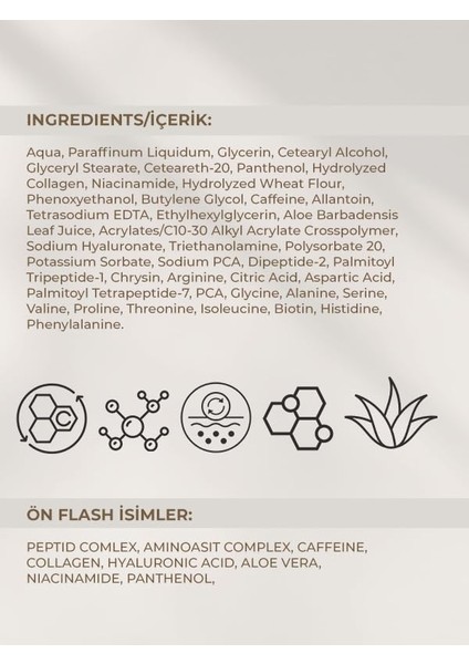 Cúre De La - Anti-Aging Yüz Kremi - Kolajen & Kafein & Peptit Kompleks & Aloe Vera modelleri