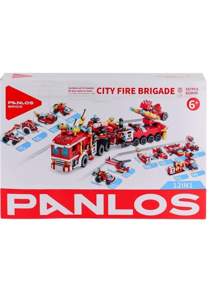 P633009 Panlos Şehir Itfaiyesi 557 Parça Blok Seti -Vagon Life modelleri