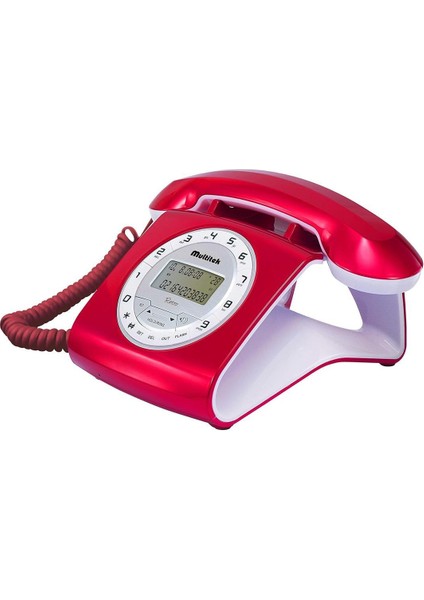 Retro Cıd 12 Haneli LCD Ekran Siyah-Kırmızı Masaüstü Telefon fiyatları