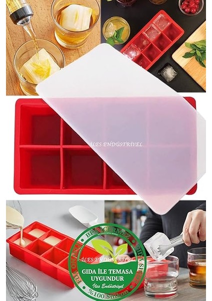 Chef Kapaklı Silikon Buz Kalıbı - Bpa Içermeyen, Viski ve Kokteyller Için Büyük Buz Kalıpları, 2 Inç Büyük Buz Küpleri Yapmak Için Kolayca Çıkarılabilen Silikon Buz Kalıbı, Kırmızı fiyatları