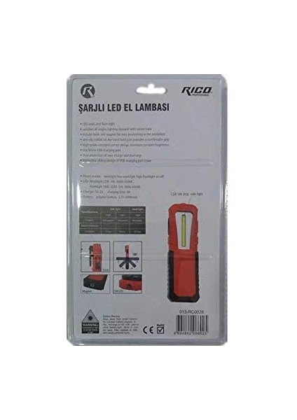 013-RC0027 Şarjlı Ledli El Lambası Fener K16 240 Lm Lümen fiyatları