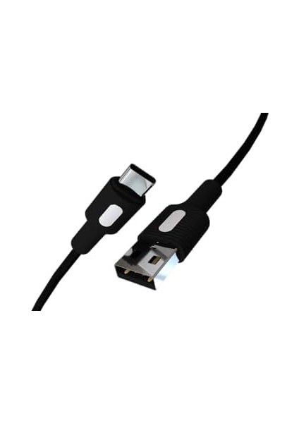 USB A-C Hızlı Şarj Kablosu, Siyah Kablo, Beyaz/siyah Uçlar (150 Cm) modelleri
