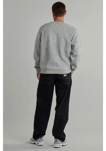 Erkek Melange Yün Karışımlı Scuba Sweatshirt - Gri modelleri