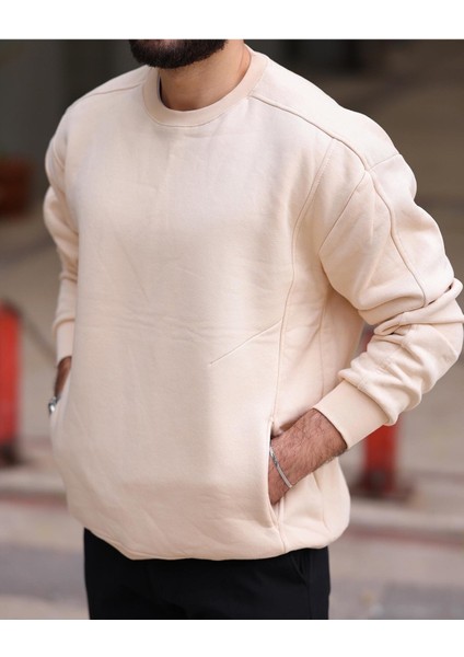 Kalın Içi Pamuklu Cepli Oversize Sweatshirt fiyatları