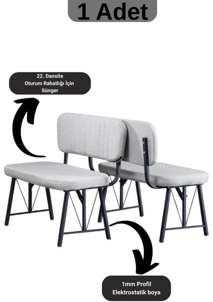 Elfin Mutfak , Yemek Odası Bahçe Balkon Otel Restoran Kafe Bench, Puf, Sırtlı Bench -1 Adet Gri fiyatları