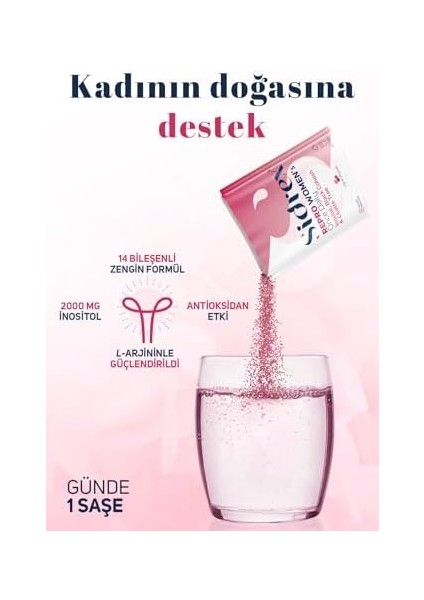 Sidrex Repro Women&apos;s Once Daily Inositol Içeren Takviye Edici Gıda 30 Saşe modelleri