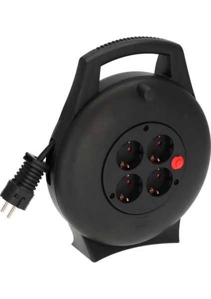 Vario- Serisi 4 Soketli Emniyet Şartelli 10 Metre Makaralı Kablo