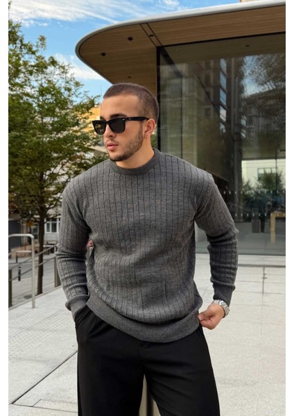 Fella Erkek Fitilli Triko Bisiklet Yaka Regular Fit Kazak modelleri