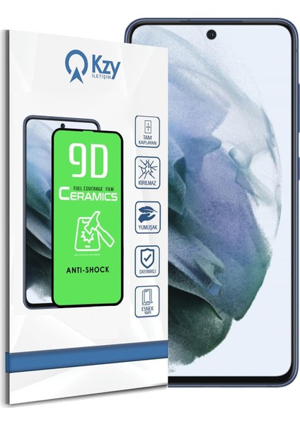 Iletişim S21 Fe ile Uyumlu Tam Kaplayan Seramik Esnek Ekran Cam