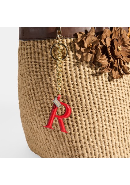 Kırmızı R Harfi Deri Anahtarlık fiyatları