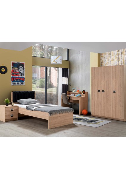 Greta Başlıklı Karyola 100X200 Siyah fiyatları