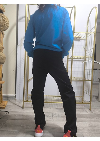 Çocuk Pantolon, Okul-Günlük Pamuk Saten Rahat, Beli Lastikli , Bağcıklı