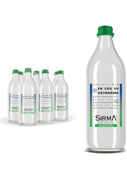 Sırma Ecofriendly Cam Şişe Su 6X750 ml