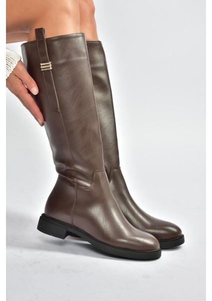 V973000809 Kahverengi Klasik Kadın Çizme fiyatları