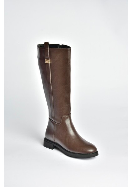 V973000809 Kahverengi Klasik Kadın Çizme