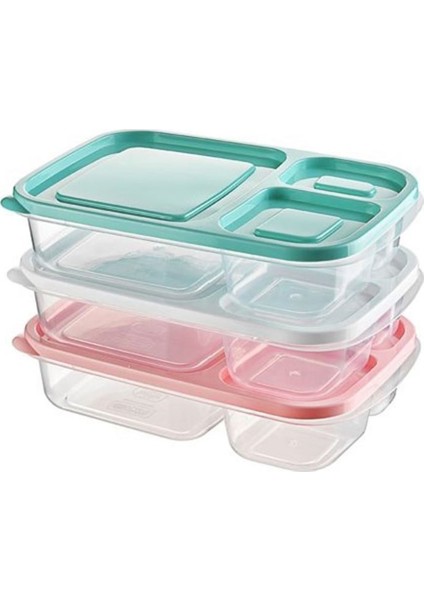 3 Bölmeli Sefer Tası Pratik Kolay Gıda Diyet Saklama Erzak Kabı fırsatları