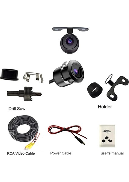 Universal Geri Görüş Kamerası 170° Geniş Açı IP66 Su Geçirmez | 12V Renkli Araç Park Destek Kamerası fiyatları