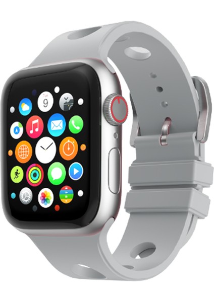 Apple Watch 10 46MM Pore-Fit Hava Akışı Silikon Kordon Kayış